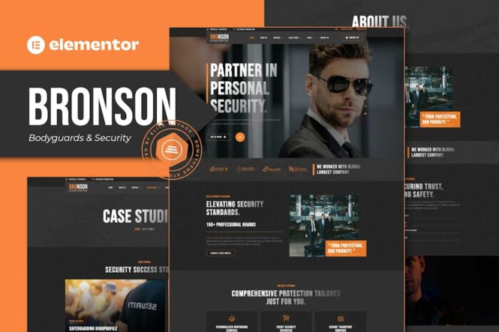 Bronson - Bodyguards & Security Agency Elementor Template Kit