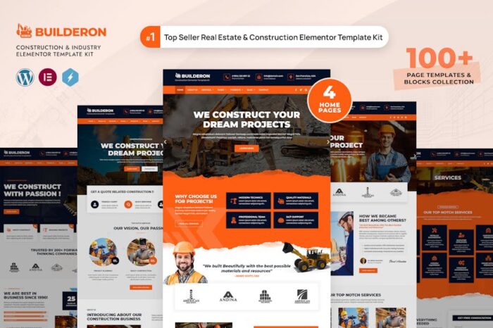 Builderon – Construction And Industry Template Kit