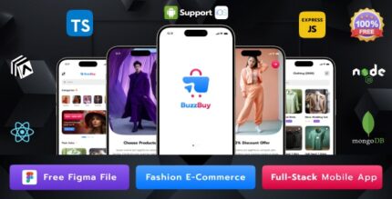 Buzzbuy Full stack E-commerce Mobile App Free Figma iOS Android