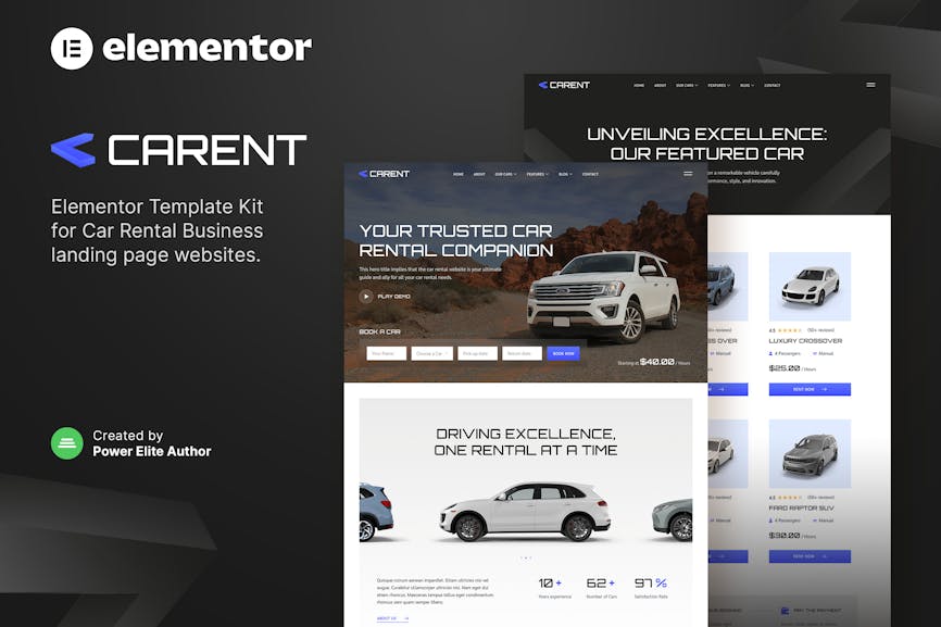 Carent - Car Rental Business & Auto Dealer Elementor Template Kit Carent - Car Rental Business & Auto Dealer Elementor Template Kit