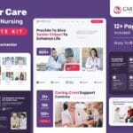 Caring Crest - Senior Care Services Elementor Template Kit