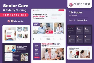 Caring Crest - Senior Care Services Elementor Template Kit