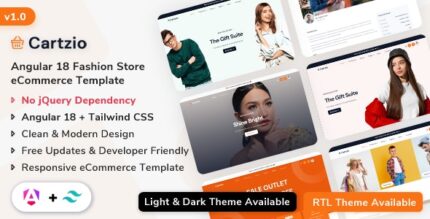 Cartzio - Angular 18 Fashion Store eCommerce Template