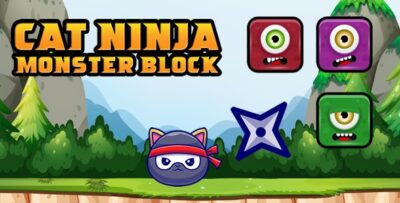 Cat Ninja vs Monster Block