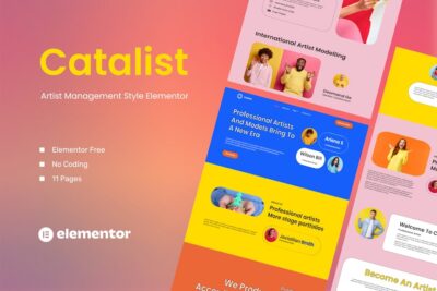 Catalist - Artist Management Elementor Template Kit