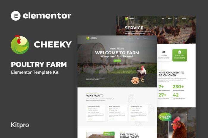 Cheeky - Poultry Farm Elementor Template Kit