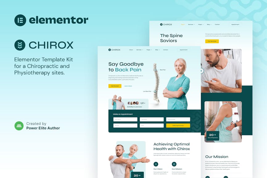 Chirox - Chiropractic & Physiotherapy Elementor Template Kit Chirox - Chiropractic & Physiotherapy Elementor Template Kit