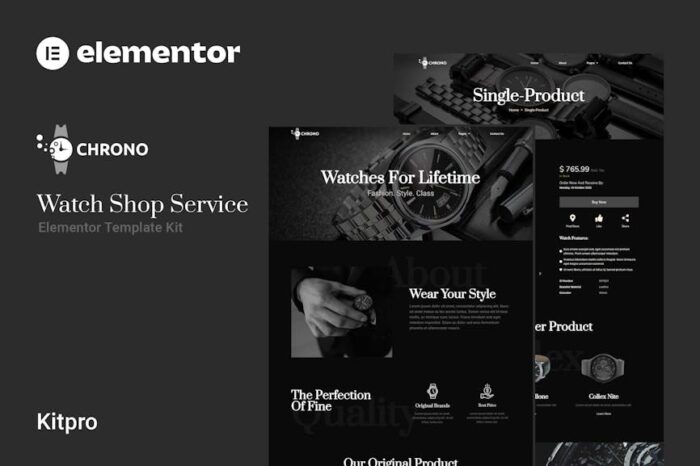 Chrono - Watch Service Elementor Template Kit