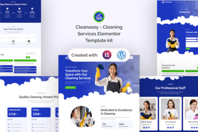 Cleanasoy - Cleaning Services Elementor Template kit