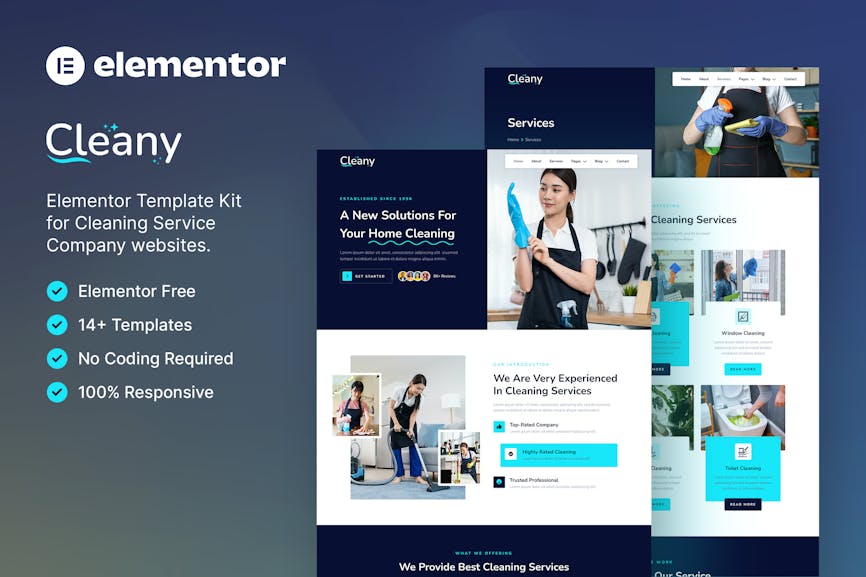 Cleany - Cleaning Service Company Elementor Template Kit Cleany - Cleaning Service Company Elementor Template Kit