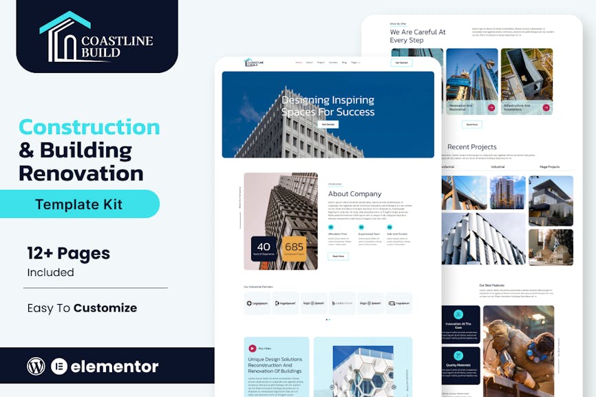 Coastline Build - Construction & Building Renovation Template Kit Coastline Build - Construction & Building Renovation Template Kit