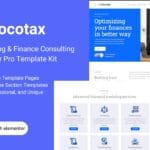 Cocotax - Accounting & Finance Consulting Elementor Pro Template Kit