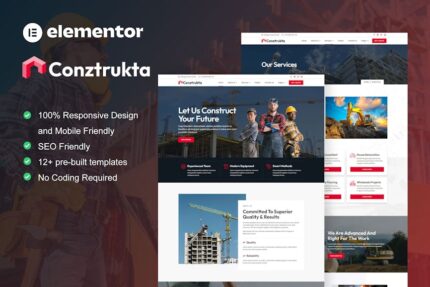 Conztrukta - Construction Service Elementor Template Kit