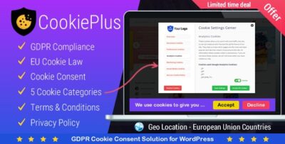 Cookie Plus - Gdpr Cookie Consent Solution For Wordpress V1.6.3