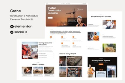 Crane - Construction & Architecture Elementor Template Kit