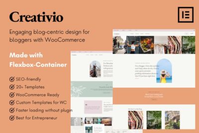 Creativio - Blogger & Entrepreneurs Elementor Template Kit