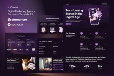 Creato - Digital Marketing Agency Elementor Template Kit