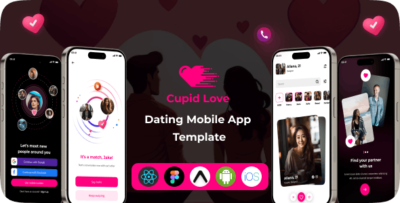 Cupid Love Dating-Mobile App Free Figma IOS Android