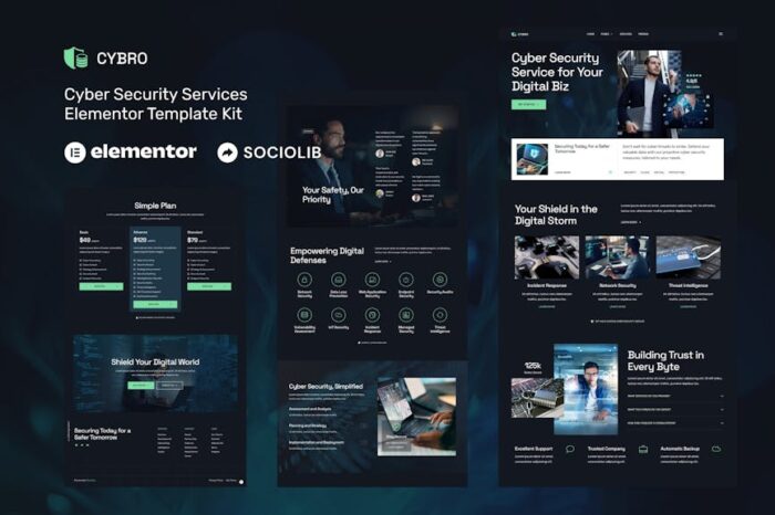 Cybro - Cyber Security Services Elementor Template Kit