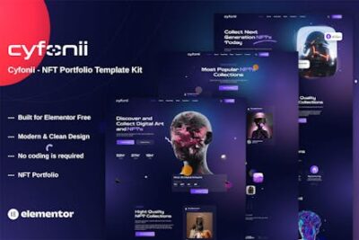 Cyfonii - NFT Digital Asset Agency Portfolio Elementor Template Kit