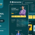 DavidDean - Personal Portfolio & Resume Elementor Template Kit