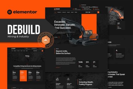 Debuild - Mining & Industry Elementor Pro Template Kit