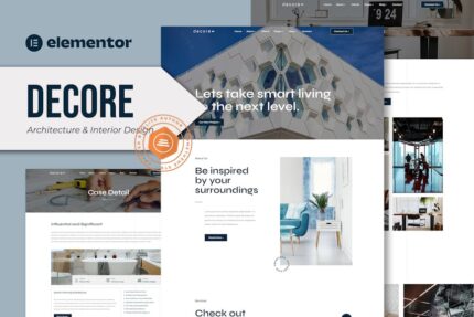 Decore - Architecture & Interior Design Elementor Pro Template Kit