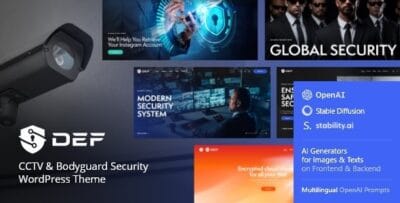 Def - CCTV & Bodyguard Security WordPress Theme