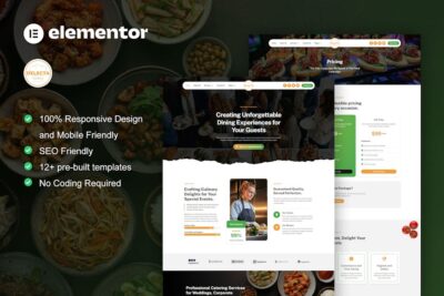 Delecta - Catering Service & Restaurant Elementor Template Kit