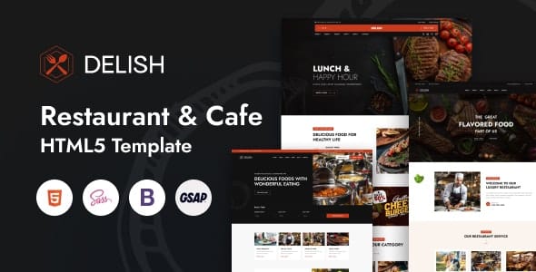 Delish - Restaurant & Cafe HTML5 Template Delish - Restaurant & Cafe HTML5 Template
