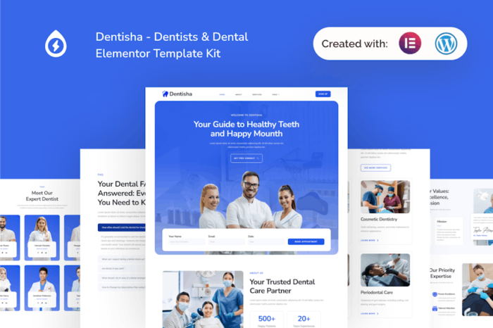 Dentisha - Dentists & Dental Elementor Template Kit