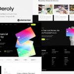 Deroly - Digital Bank & Credit Card Elementor Template Kit