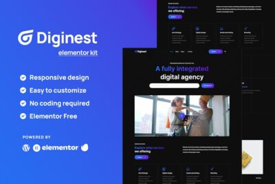 Diginest - Digital Agency Services Elementor Template Kit