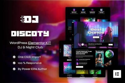 Discoty - DJ & Night Club Elementor Pro Template Kit