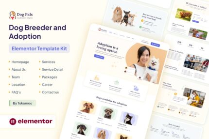 Dog Pals - Dog Breeder & Adoption Elementor Template Kit