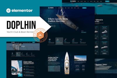 Dolphin - Yacht Club & Boat Rental Elementor Pro Template Kit