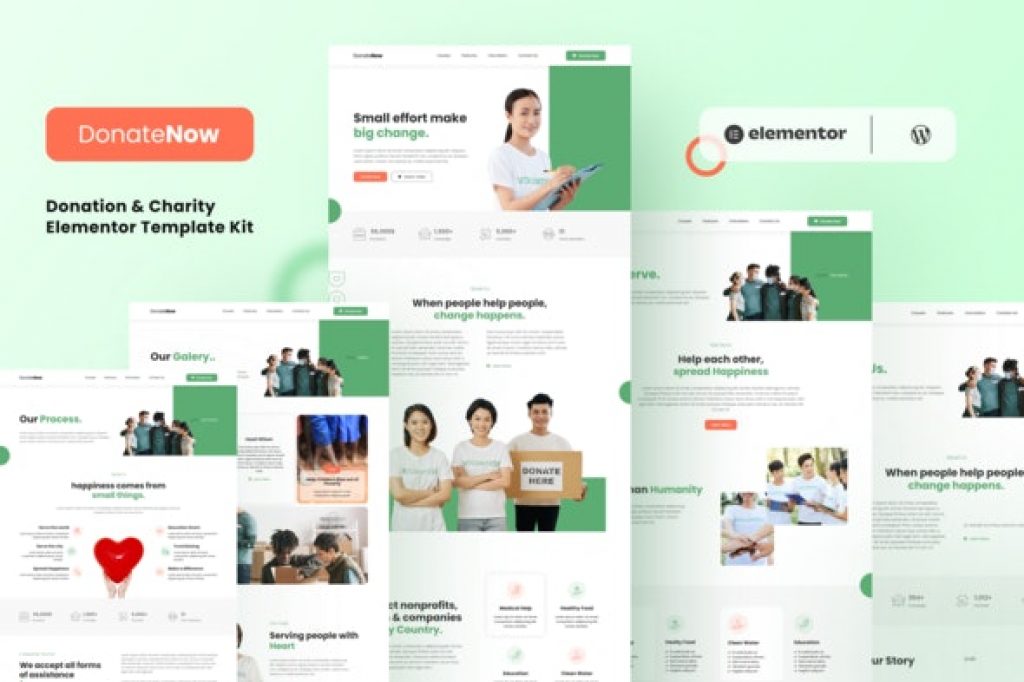 Donatenow - Donation & Charity Elementor Template Kit Donatenow - Donation & Charity Elementor Template Kit