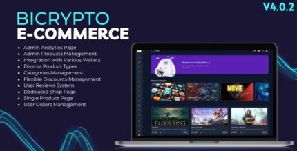 Ecommerce Addon for Bicrypto - Digital Products, Wishlist, Licenses