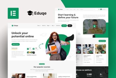 Eduqe - Online Courses Elementor Pro Template Kit