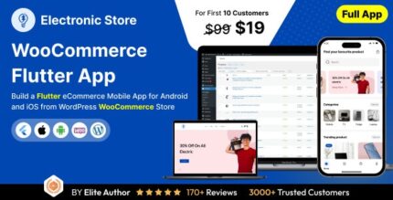 Electronic Store App - E-commerce Store app in Flutter 3.x (Android, iOS) with WooCommerce Full App