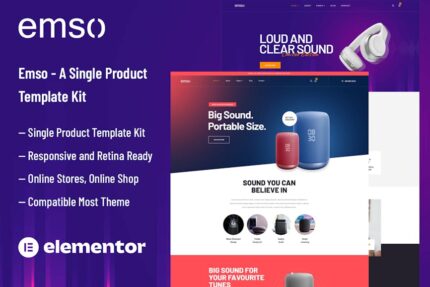 Emso - A Single Product Elementor Template Kit