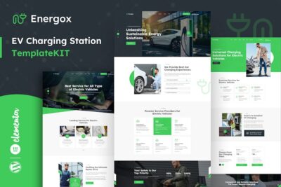 Energox - EV Charging Station Elementor Template Kit