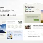 Energreen - Renewable Energy & Solar Panel Elementor Template Kit
