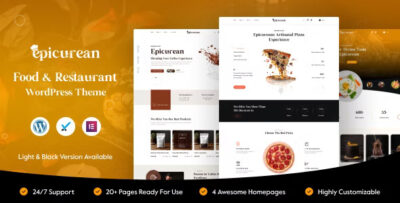 Epicurean - Food & Restaurant Elementor WordPress Theme