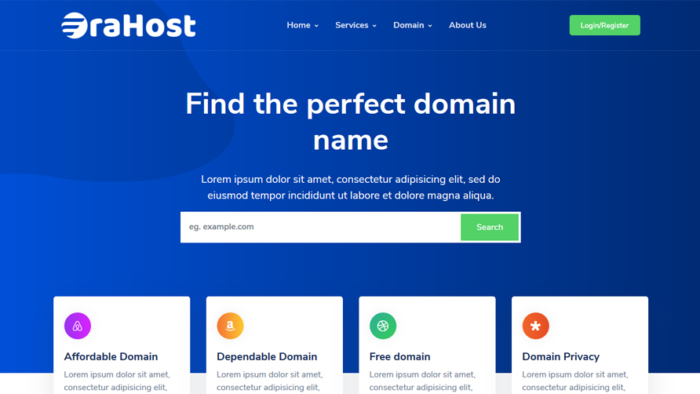 Erahost WHMCS Theme v8.10.0 NULLED