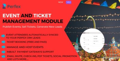 Event Management and Ticket Booking Module for Perfex