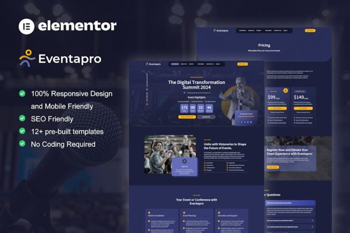 Eventapro - Event & Conference Elementor Pro Template Kit