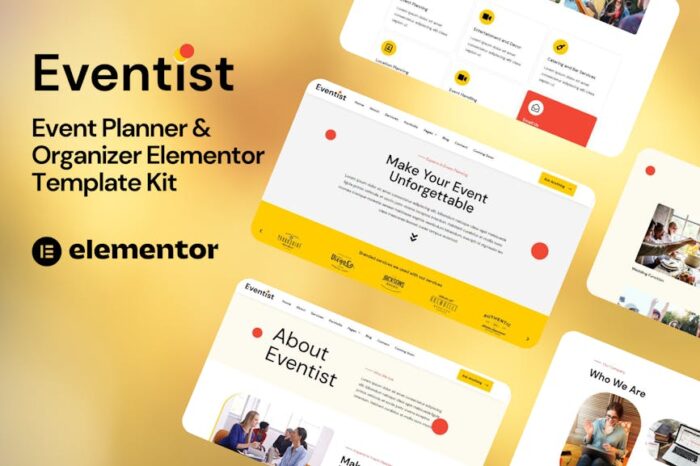 Eventist - Event Planner & Organizer Elementor Template Kit