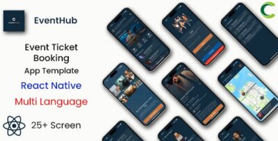 Events App Template DJ App Template Event Ticket Booking App Template in React Native EventHub