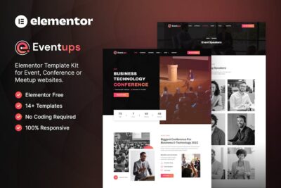 Eventups - Event & Conference Elementor Template Kit